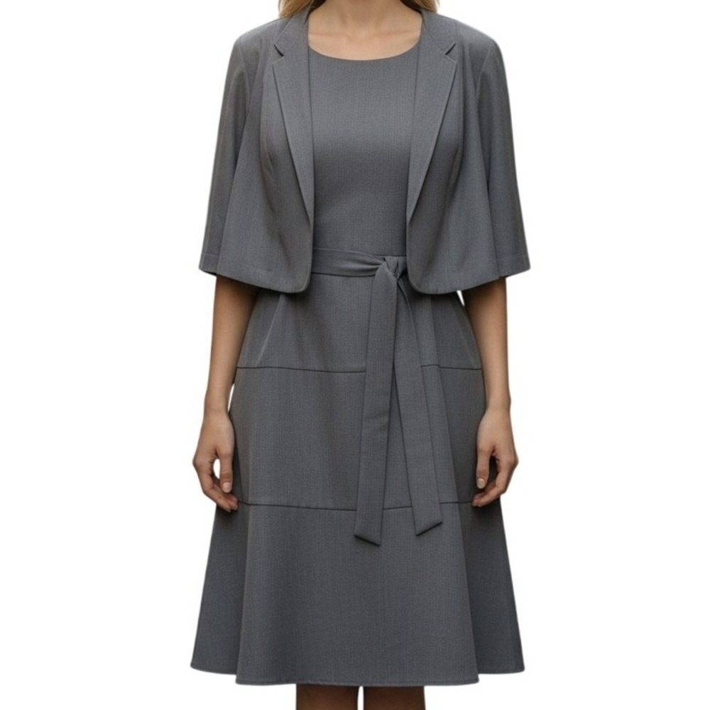 Studio One Women's Dress Jacket Set 20W Gray Professional Office Church Business